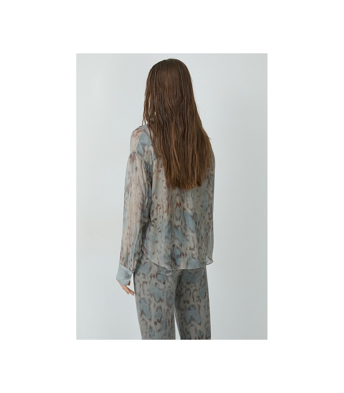 BSB Camisa semitransparente animal print