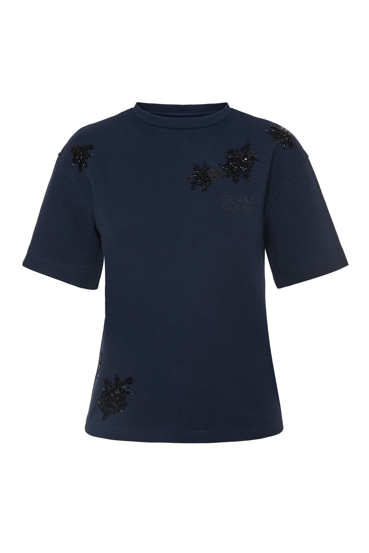 BSB Blusa marino con abalorios