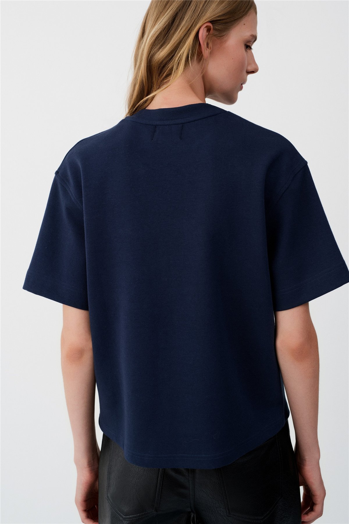 BSB Blusa marino con abalorios