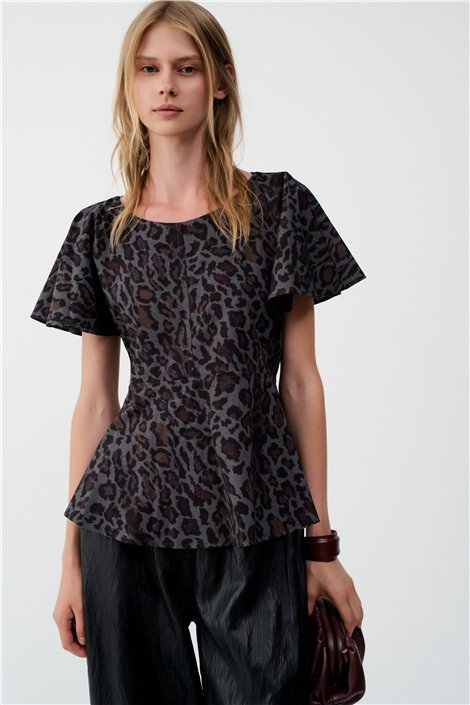 BSB Blusa avolantada animal print