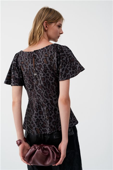 BSB Blusa avolantada animal print