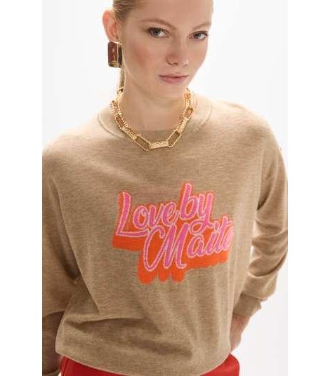 Lola Casademunt Jersey Intarsia Maite color camel