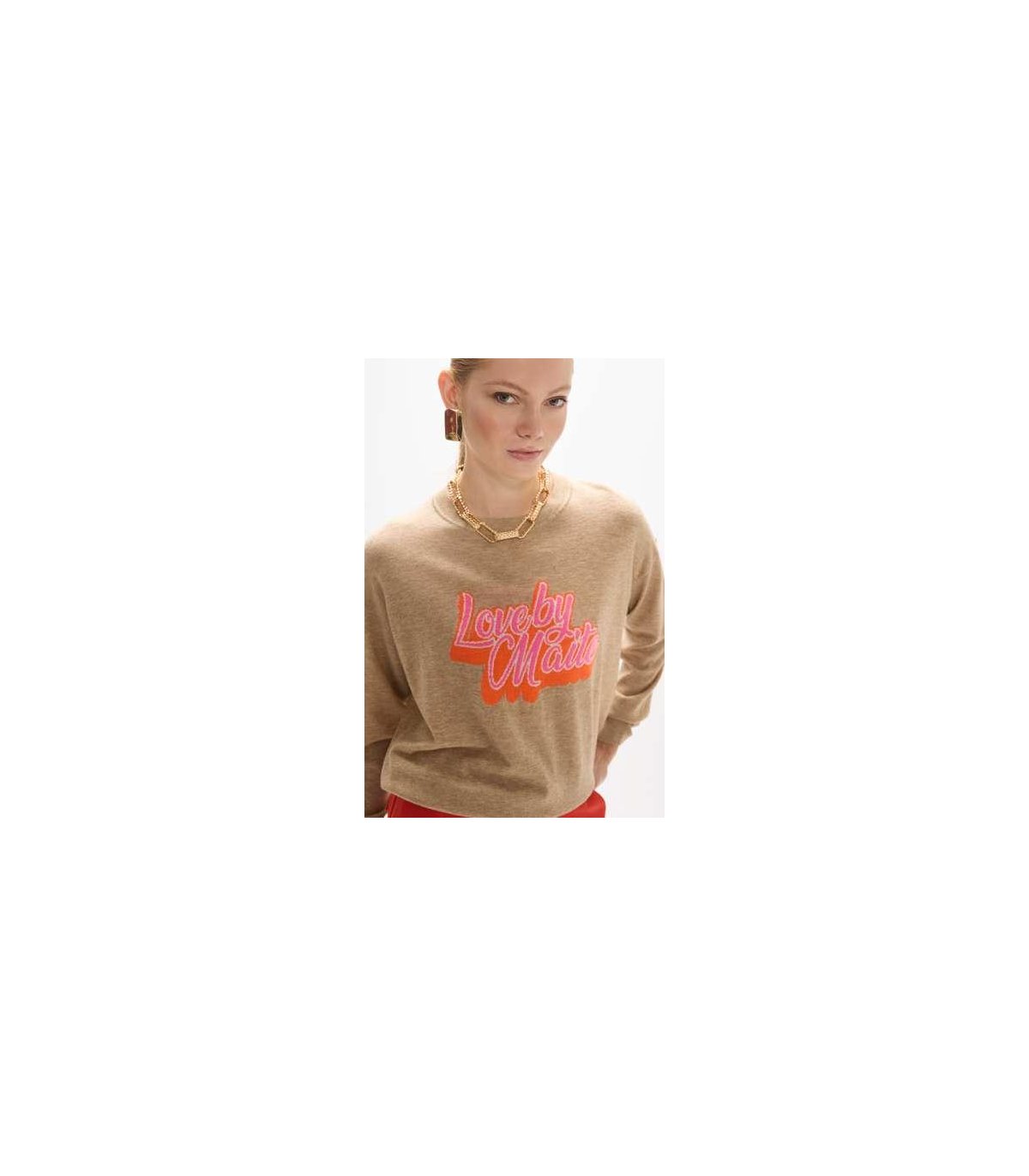 Lola Casademunt Jersey Intarsia Maite color camel