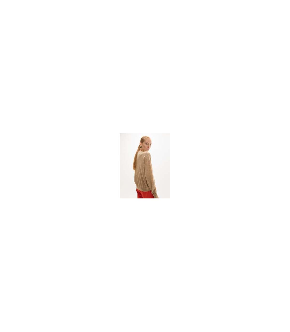 Lola Casademunt Jersey Intarsia Maite color camel