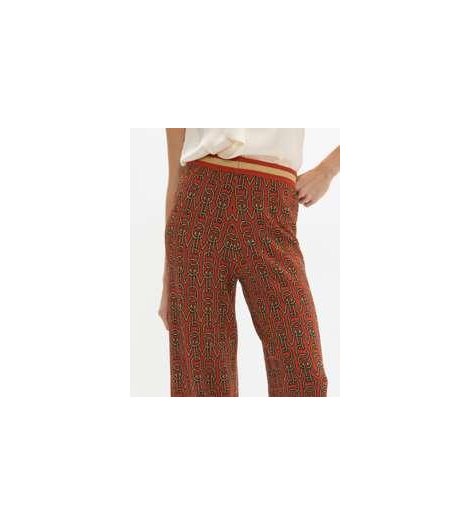 Lola Casademunt Pantalón tricot jacquard logomanía