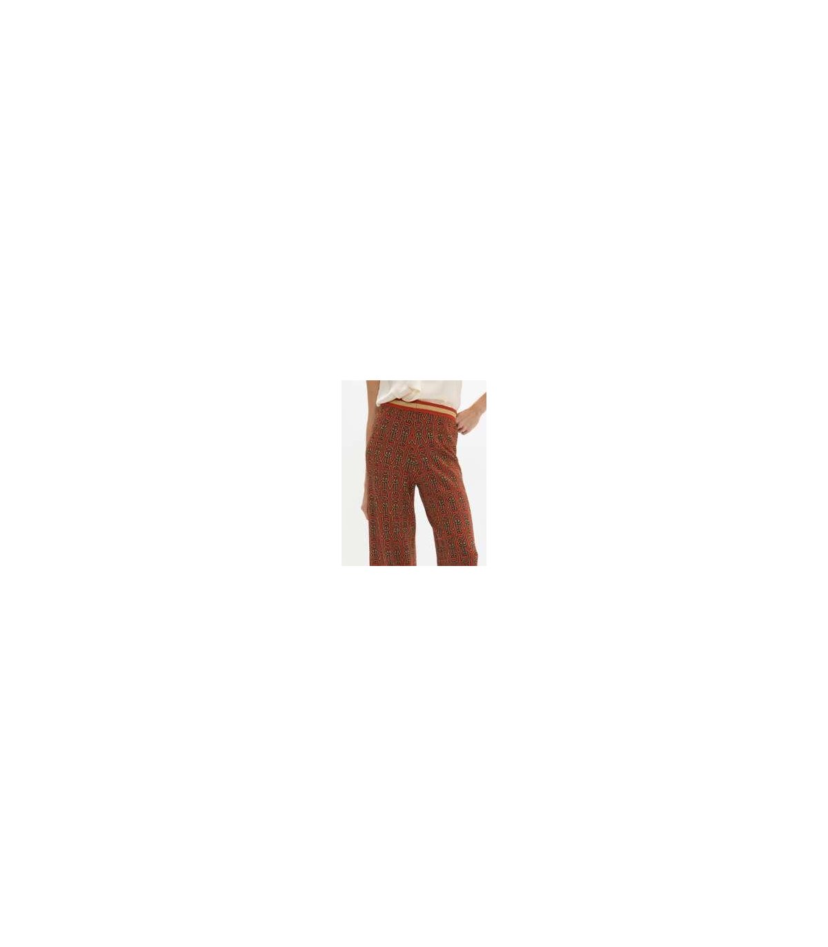 Lola Casademunt Pantalón tricot jacquard logomanía