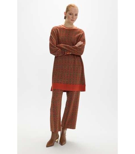 Lola Casademunt Pantalón tricot jacquard logomanía