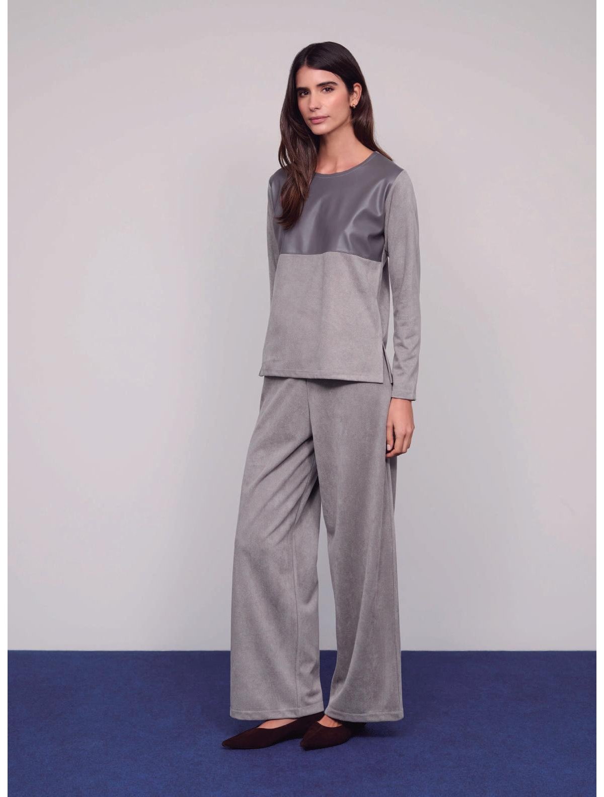 Guimanos Jersey bimateria gris