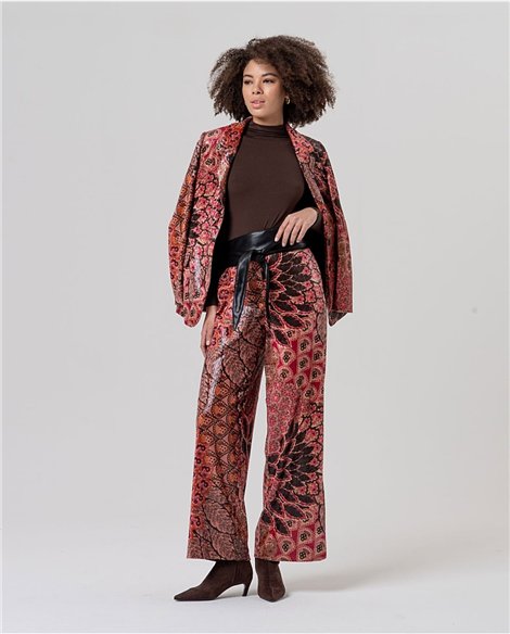 SURKANA Americana de lentejuelsa con print floral