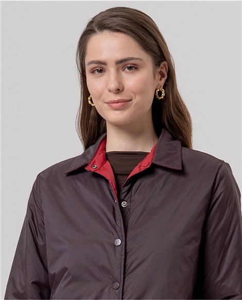 SURKANA Chaqueta ligera acolchada reversible burdeos-chocolate