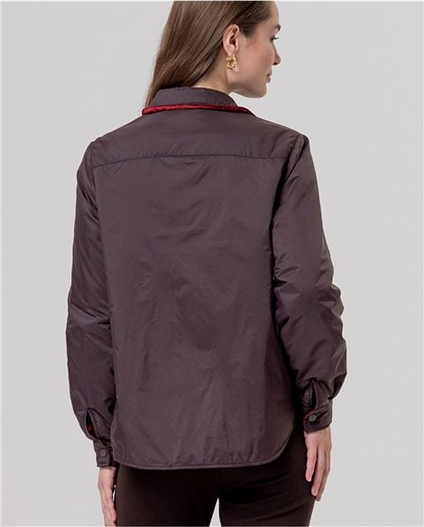 SURKANA Chaqueta ligera acolchada reversible burdeos-chocolate