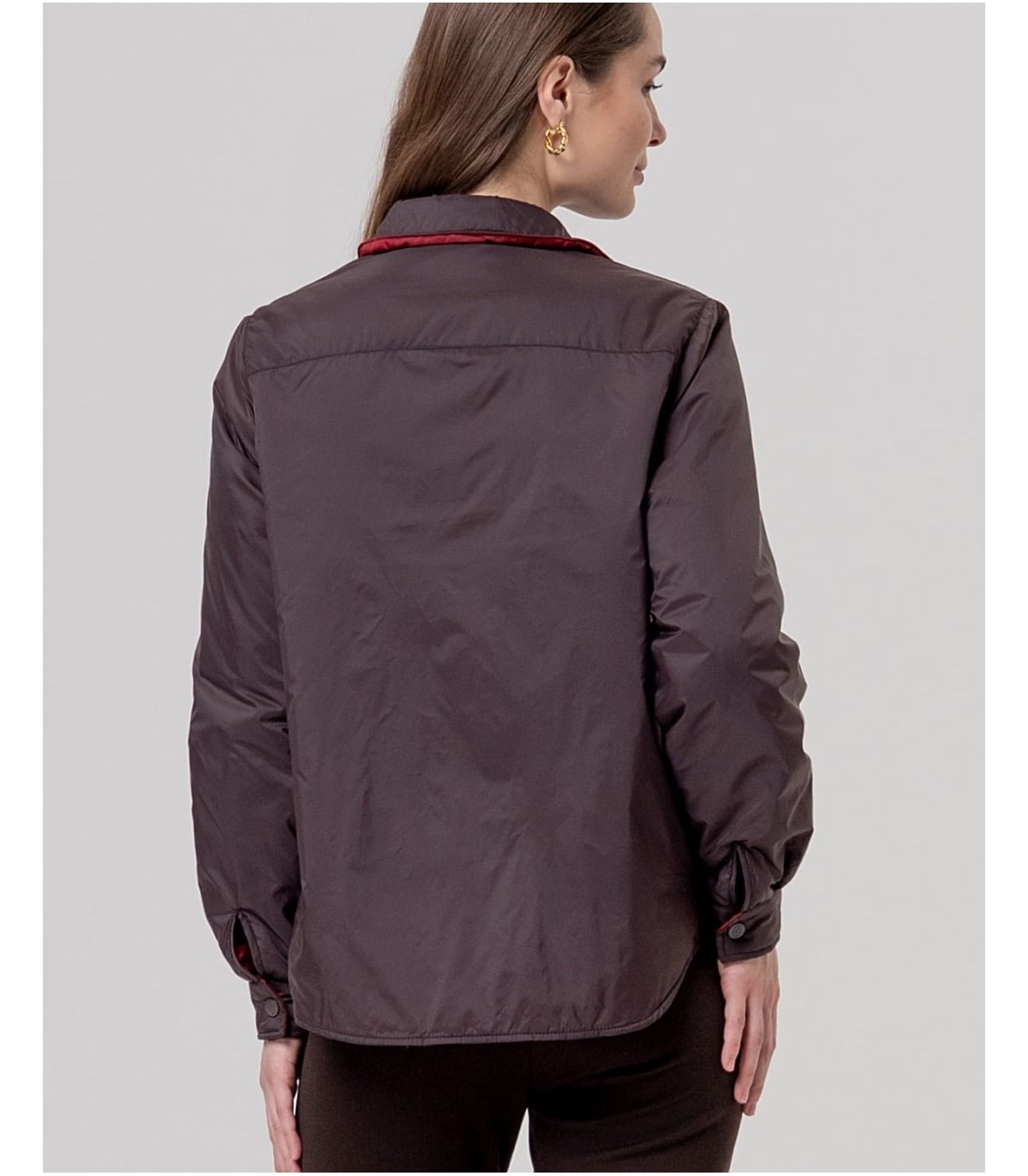SURKANA Chaqueta ligera acolchada reversible burdeos-chocolate