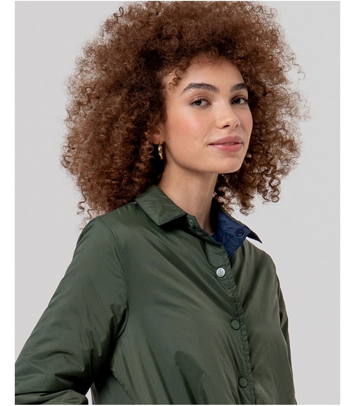 SURKANA Chaqueta ligera acolchada reversible militar-marino