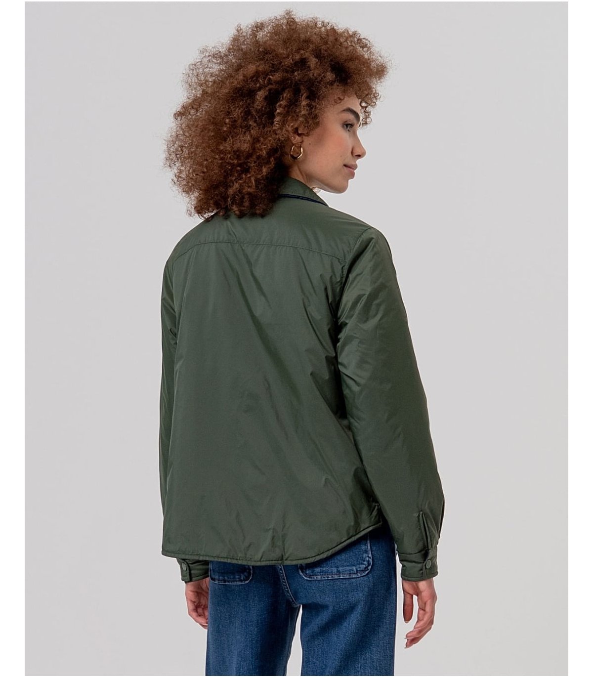 SURKANA Chaqueta ligera acolchada reversible militar-marino