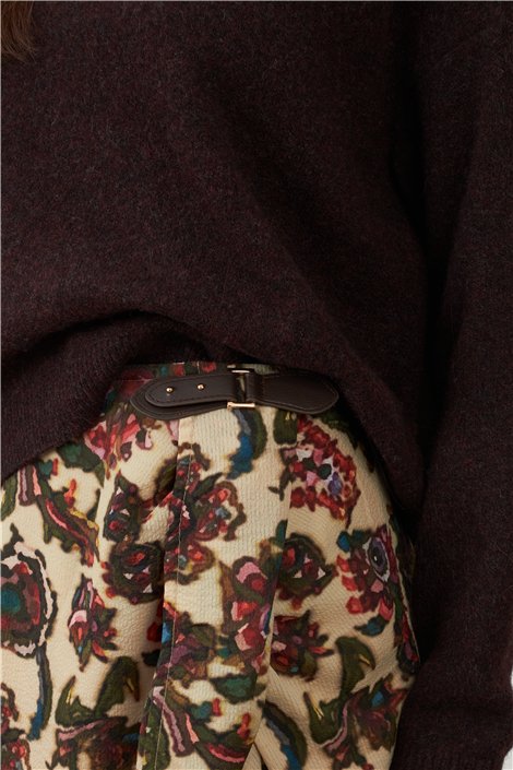 Orfeo Falda Pamela estampada con detalle de hebilla