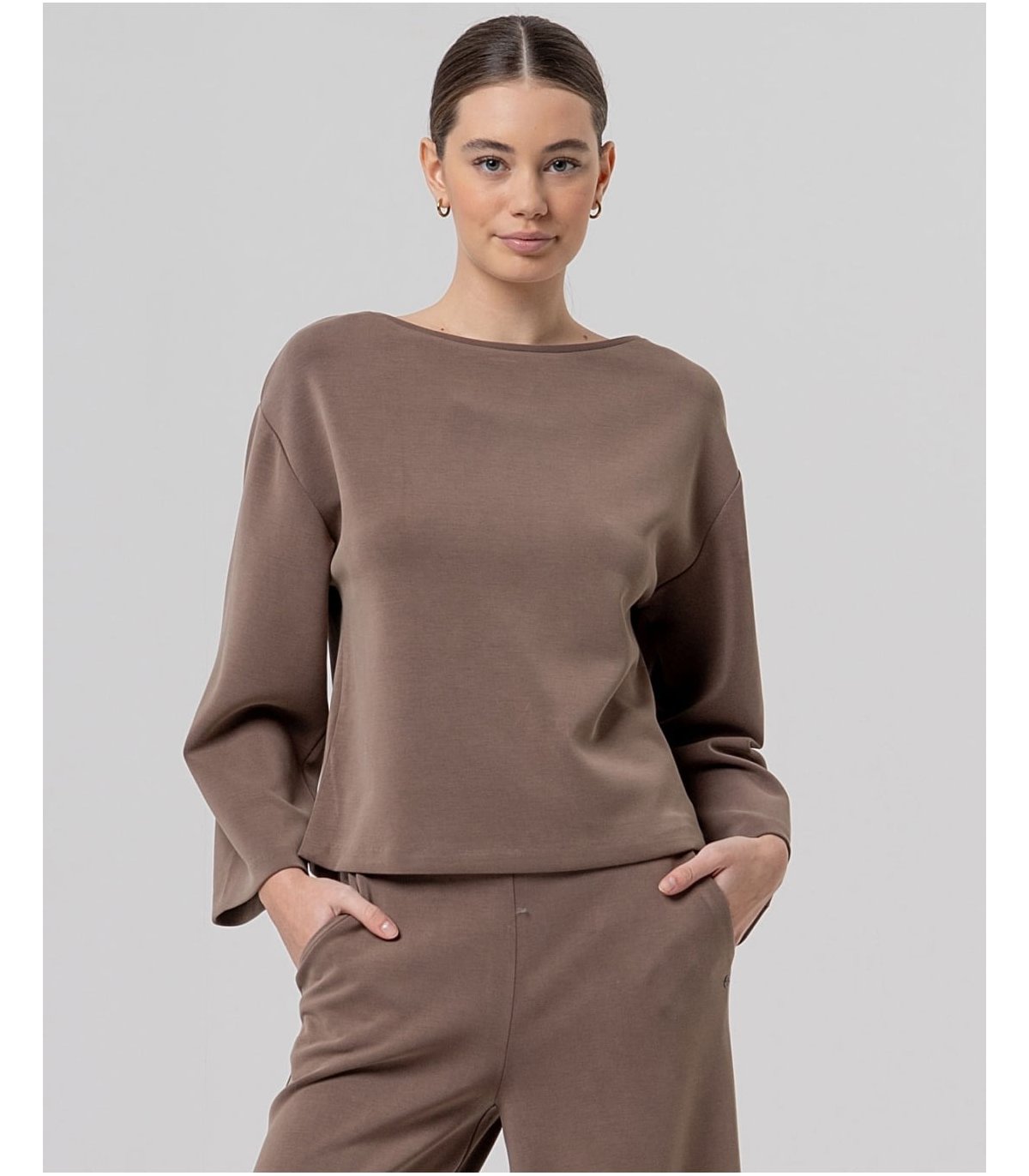 SURKANA Jersey de manga ancha taupe