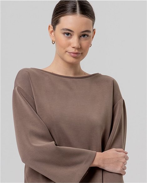 SURKANA Jersey de manga ancha taupe
