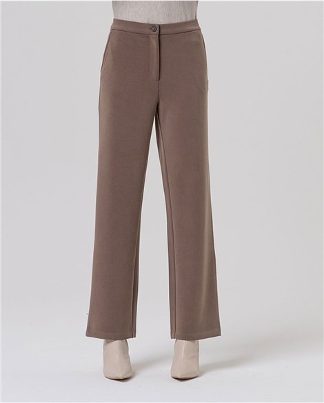 SURKANA Pantalón recto color taupe