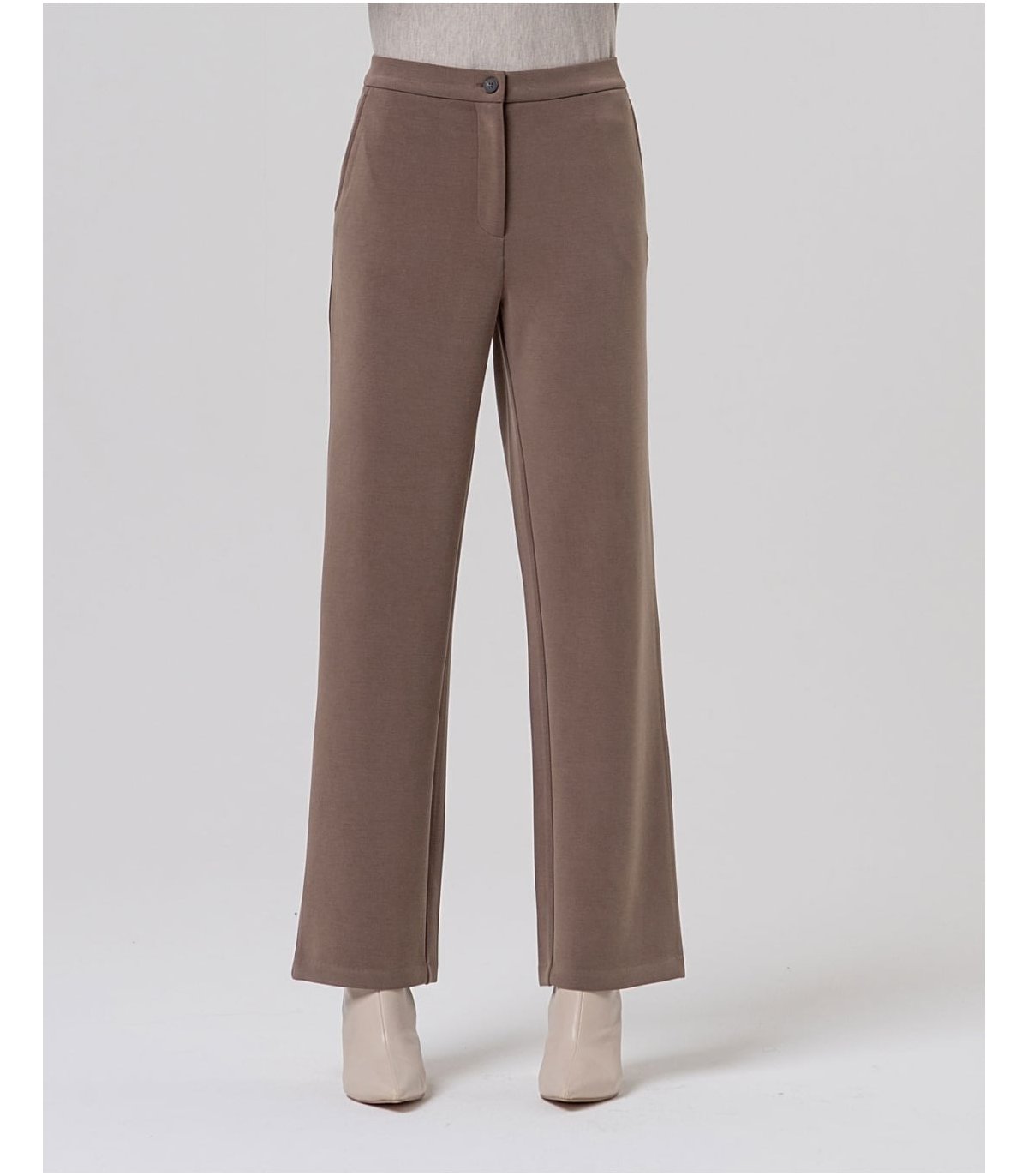 SURKANA Pantalón recto color taupe