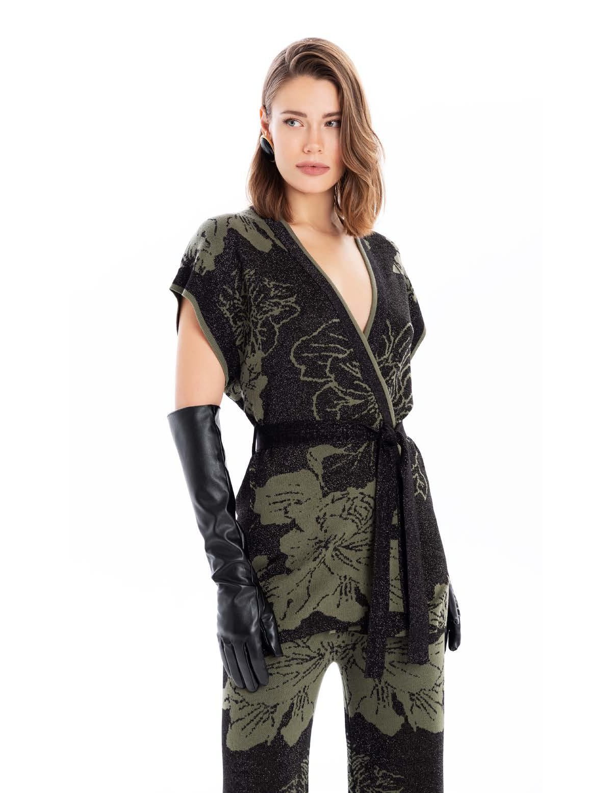 Zoe Pantalón estampado con detalle lurex