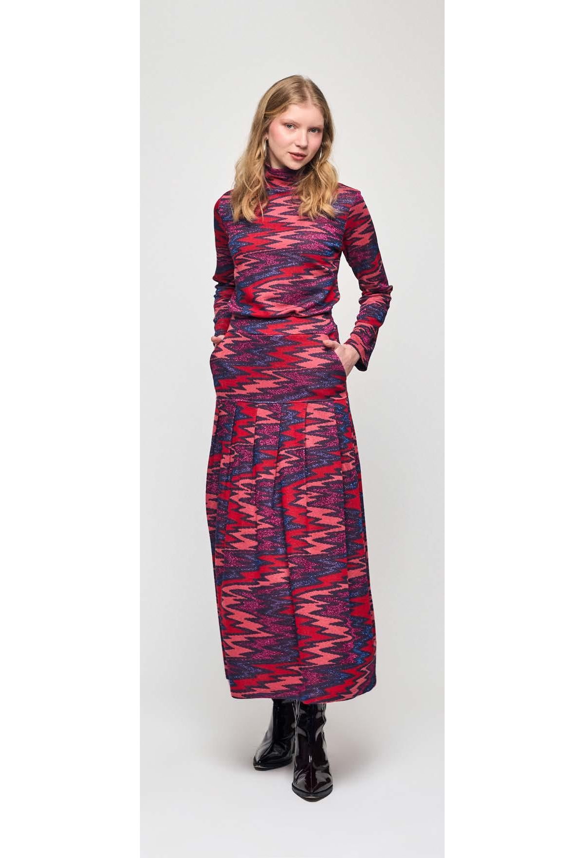 Malena Falda Eyre estampado lurex