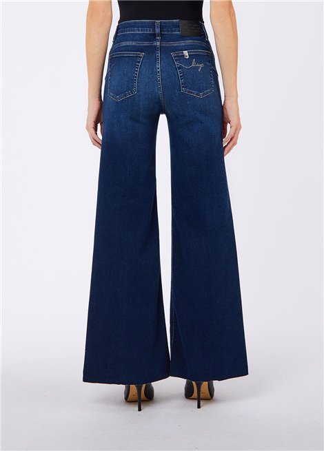 Liu Jo Jeans de pernera ancha con strass Liu Jo
