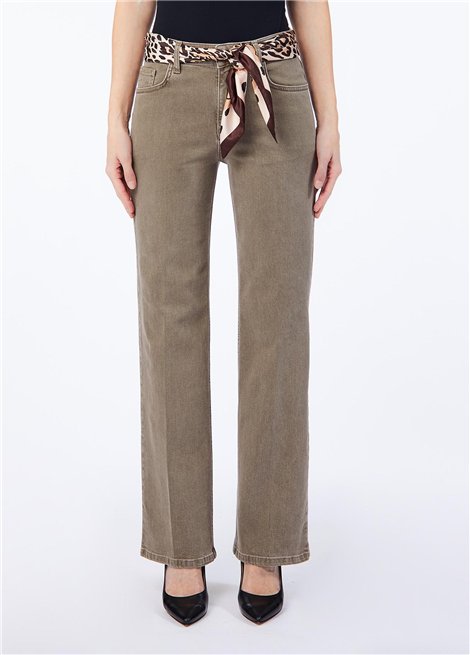 Liu Jo Jeans moka de corte recto con accesorio