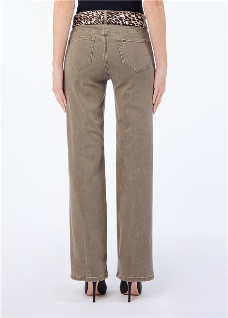 Liu Jo Jeans moka de corte recto con accesorio