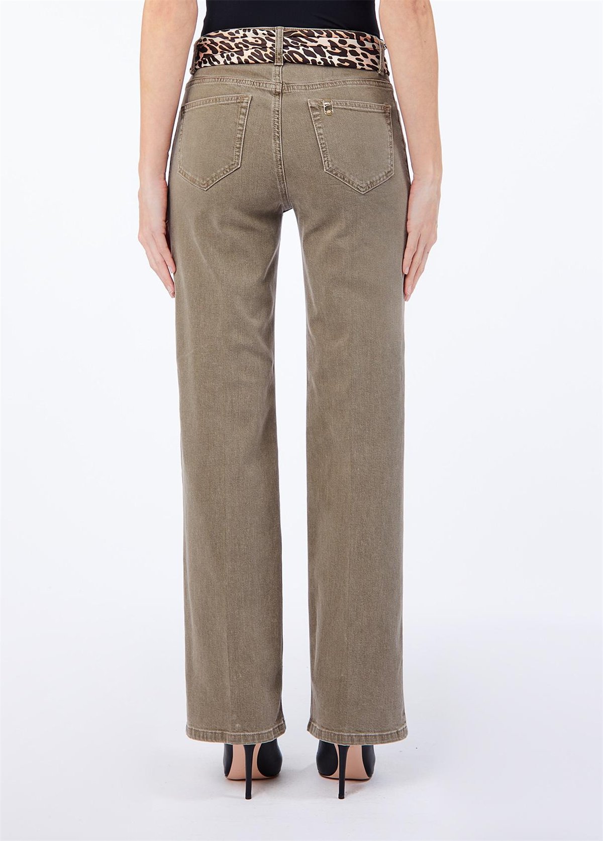Liu Jo Jeans moka de corte recto con accesorio