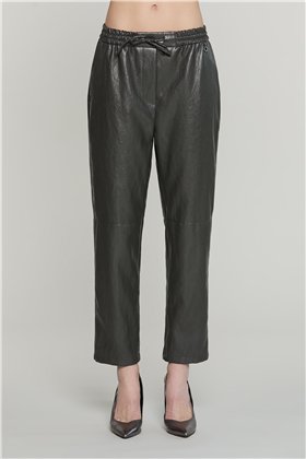 Relish Pantalón ecopiel color plomo