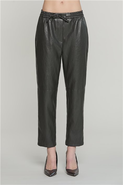 Relish Pantalón ecopiel color plomo