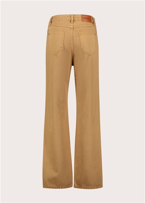 GAUDI Pantalón recto mostaza con botones joya