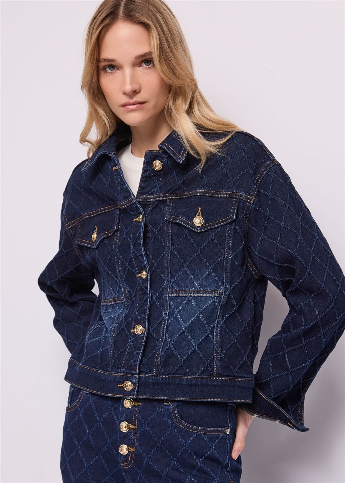 GAUDI Chaqueta en denim de algodón jacquard
