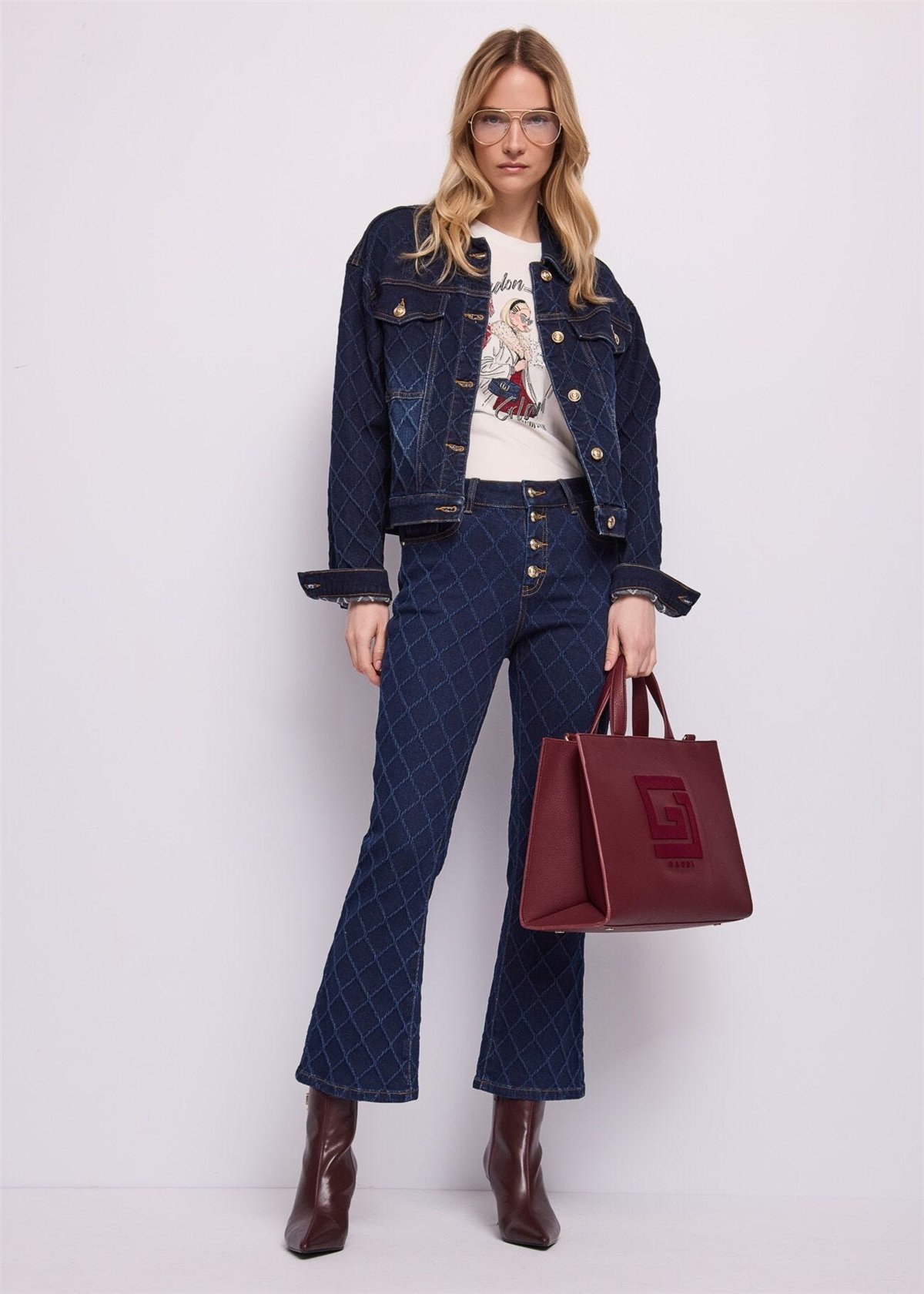 GAUDI Chaqueta en denim de algodón jacquard