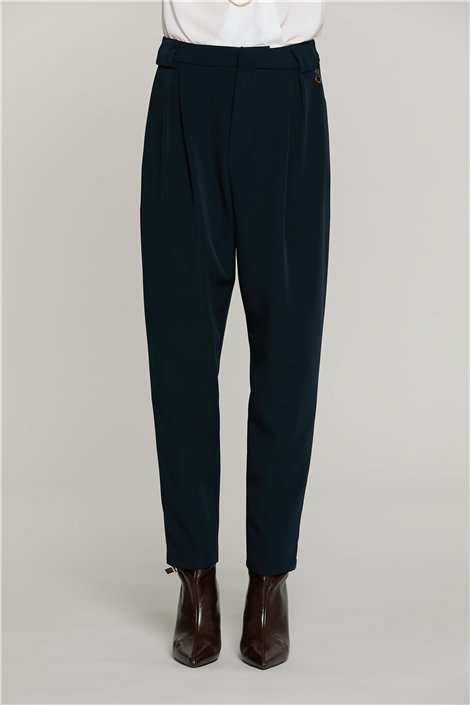 Relish Pantalón sastre marino con detalle pinzas