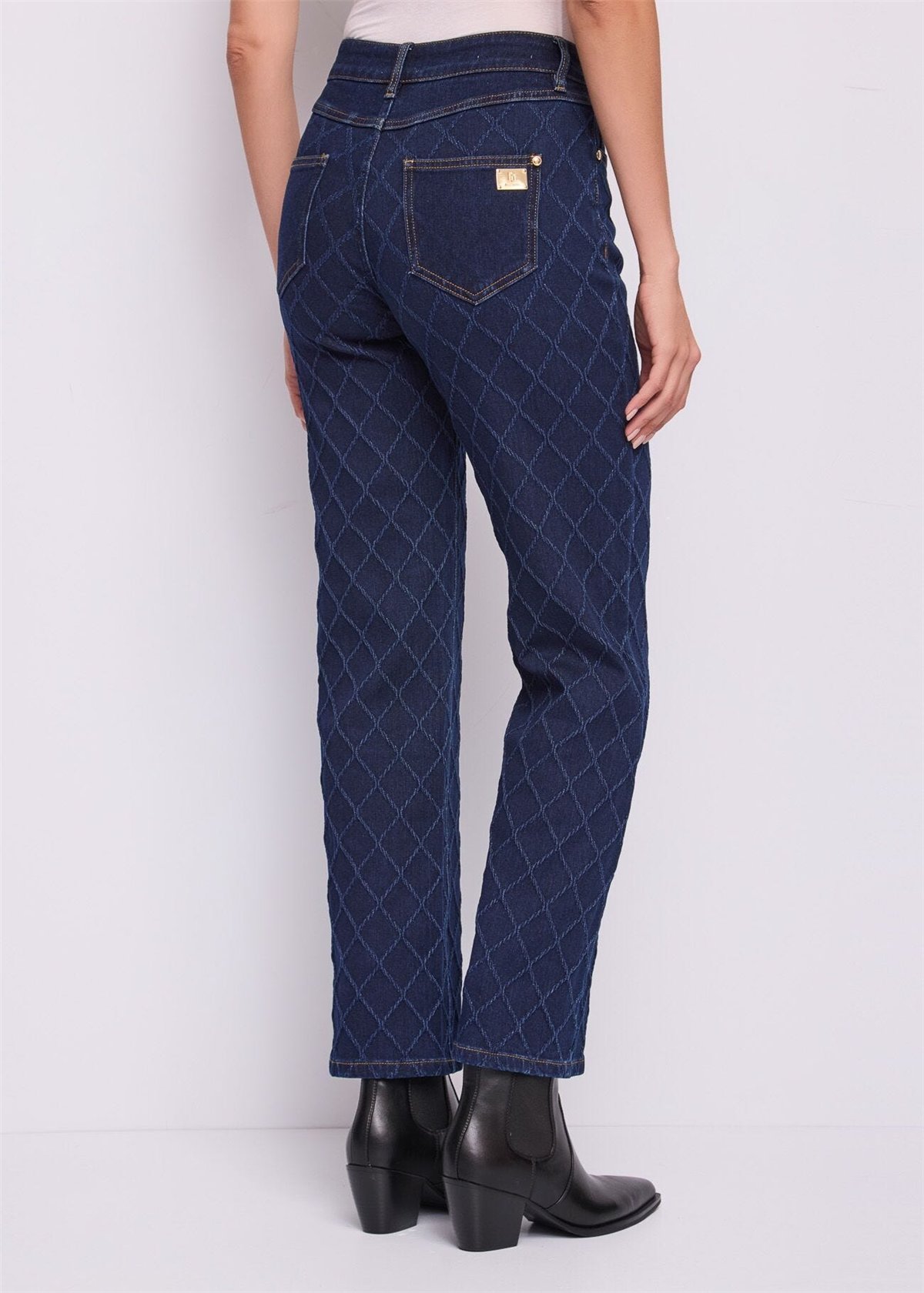 GAUDI Jeans de corte recto en algodón jacquard