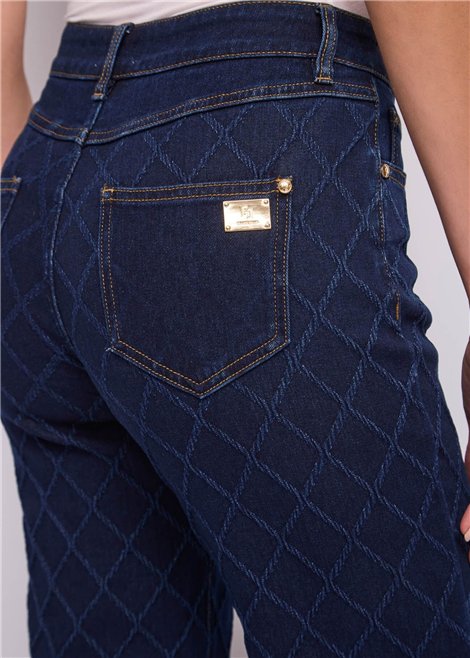 GAUDI Jeans de corte recto en algodón jacquard