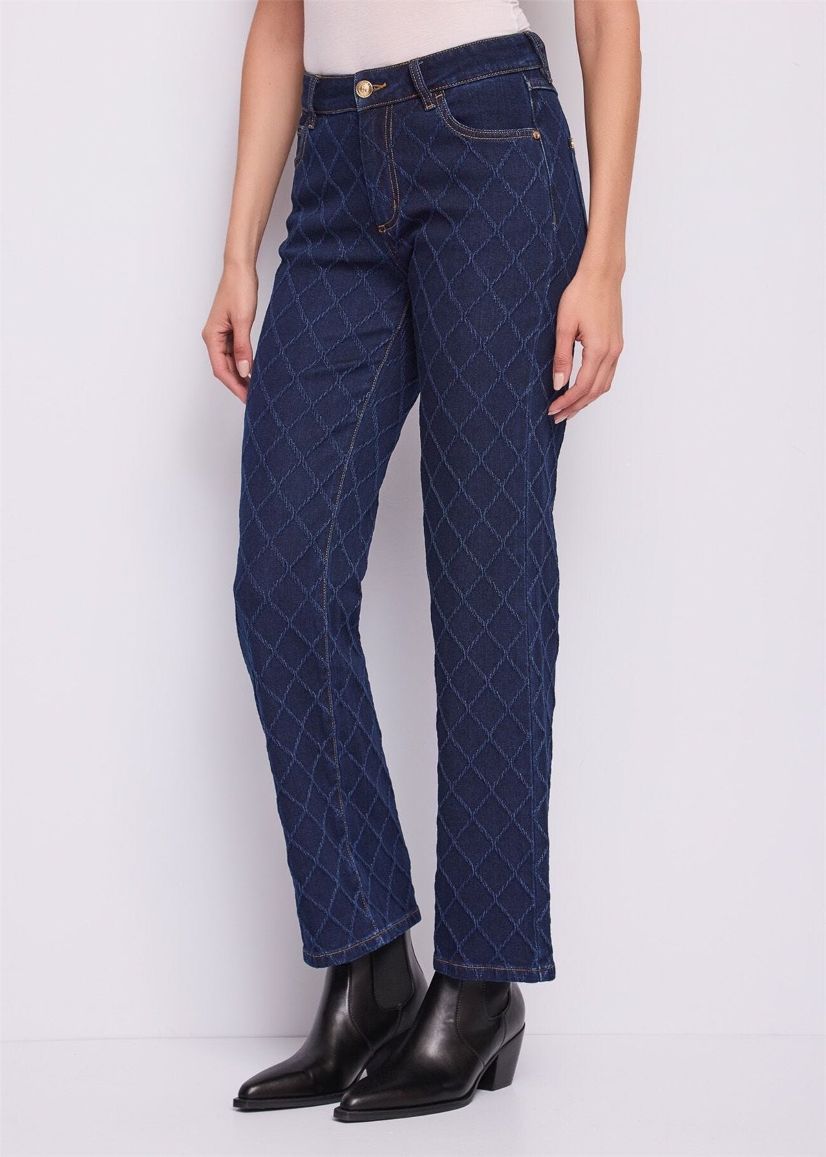 GAUDI Jeans de corte recto en algodón jacquard