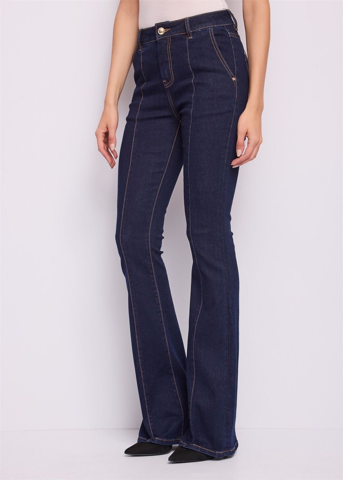 GAUDI Jeans acampanado con detalle pespunte