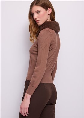 GAUDI Jersey de cuello polo con detalle lurex