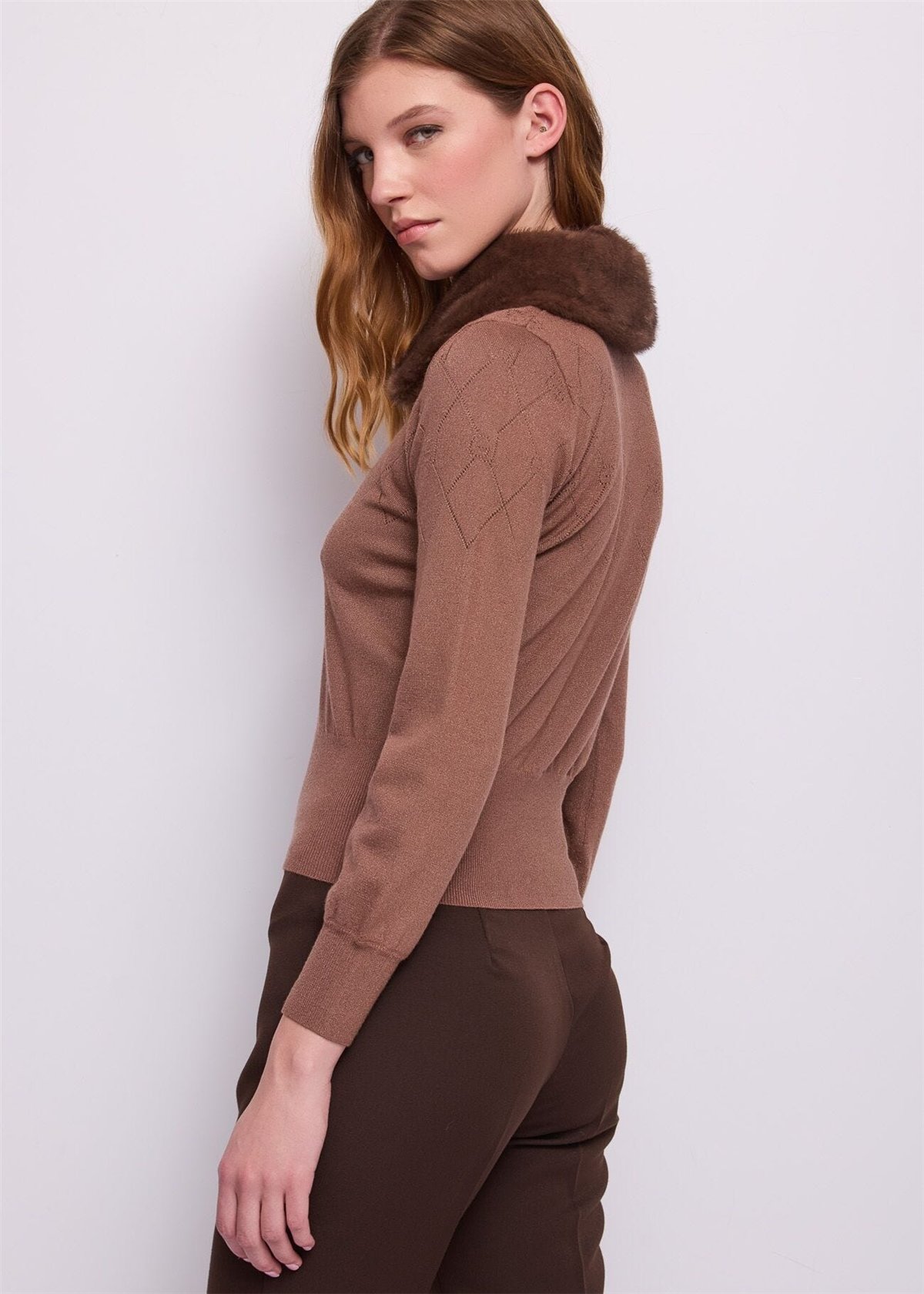 GAUDI Jersey de cuello polo con detalle lurex