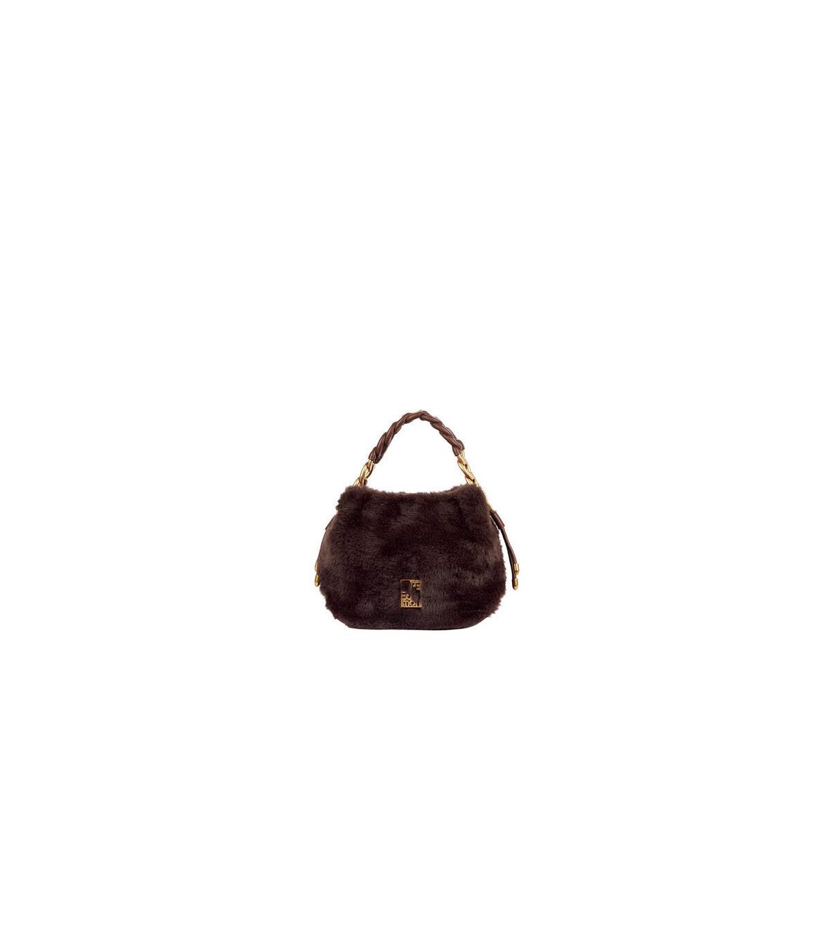 Pepe Moll Bolso Isis de suave pelo color marrón chocolate