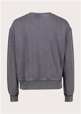 GAUDI Sudadera color gris con logotipo y pedrería
