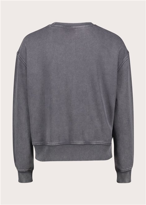 GAUDI Sudadera color gris con logotipo y pedrería