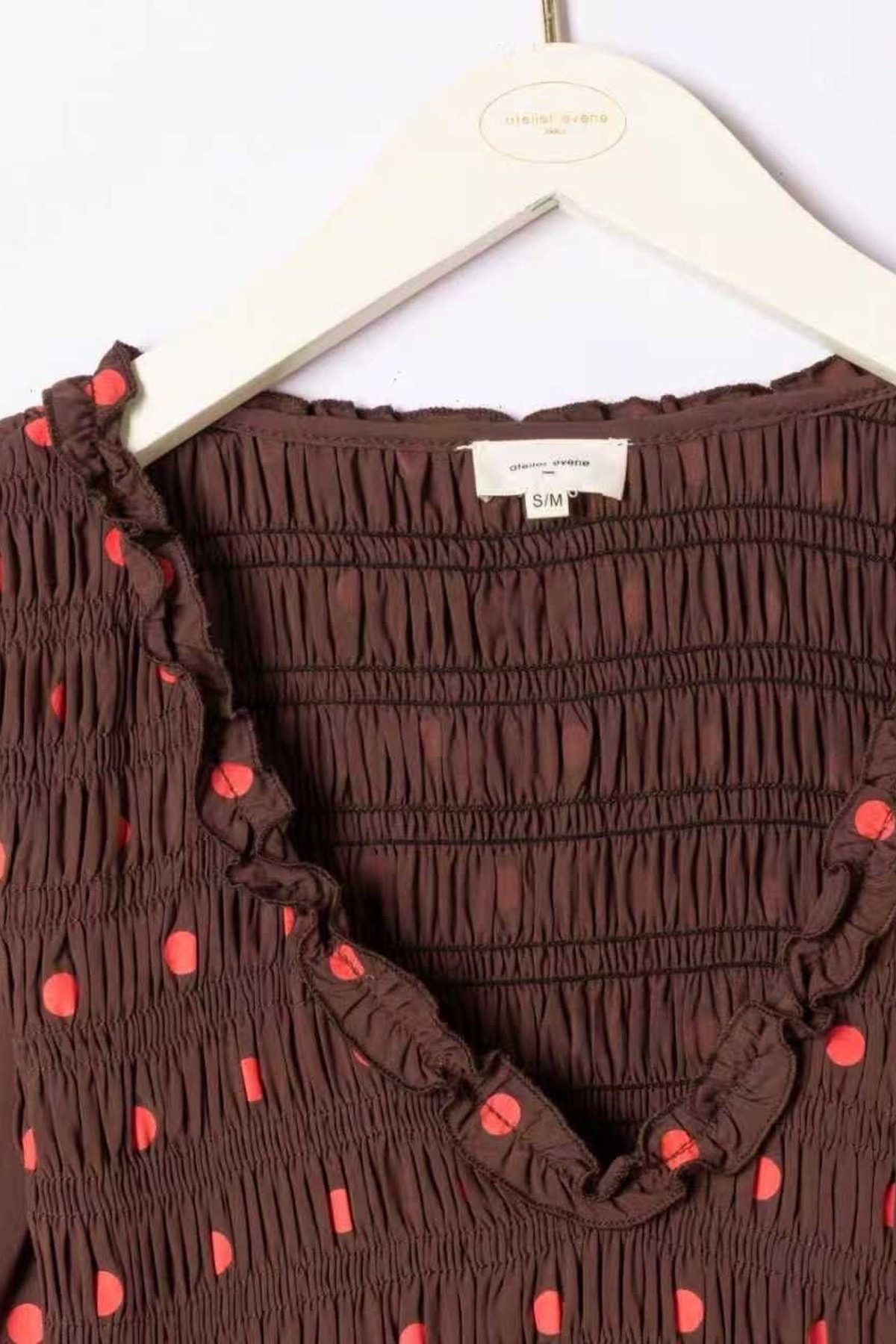 atelier evene Blusa combinada nido de abeja