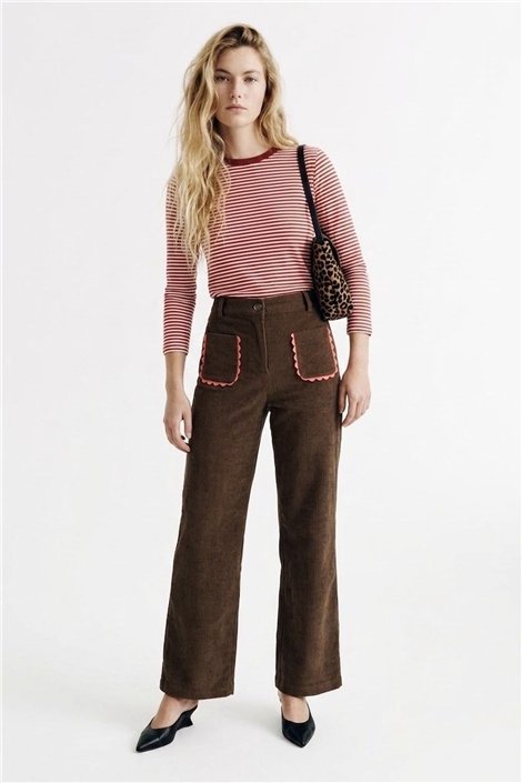 ATEV Pantalón micropana chocolate