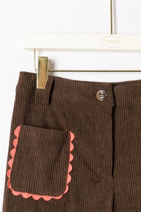 ATEV Pantalón micropana chocolate