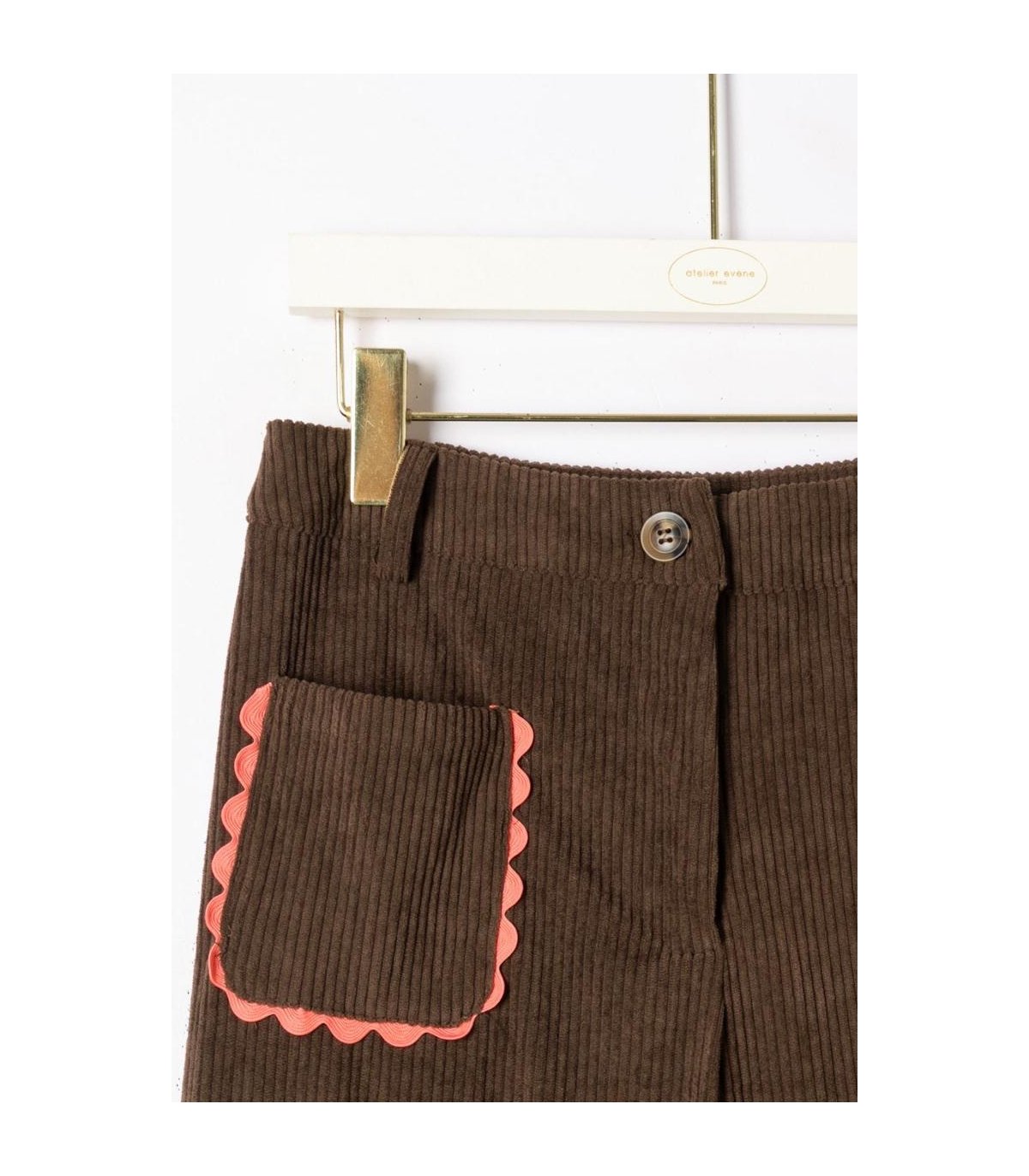 ATEV Pantalón micropana chocolate
