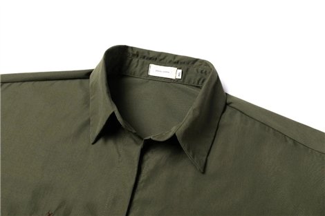 ATEV Camisa verde militar con bordado