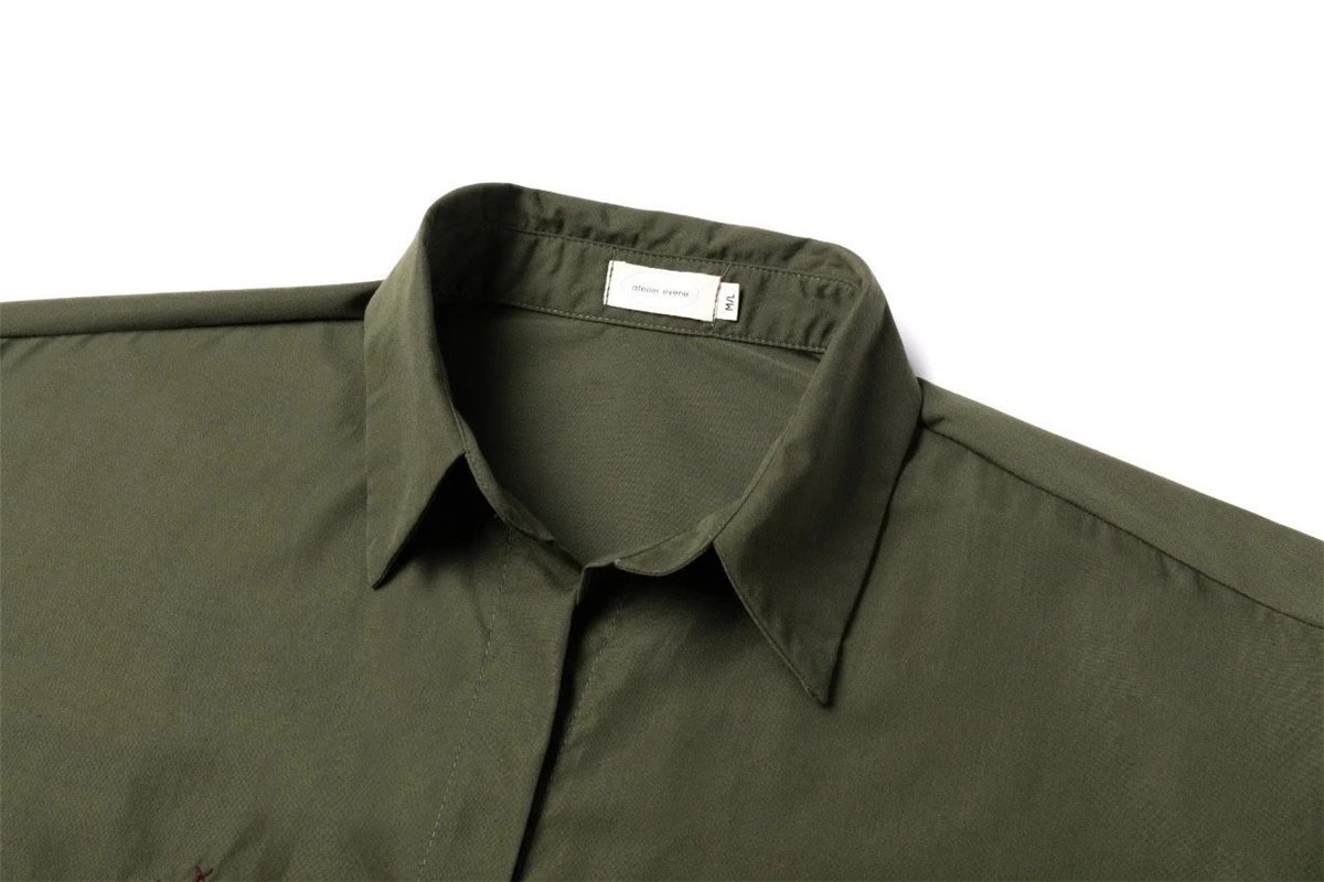 ATEV Camisa verde militar con bordado
